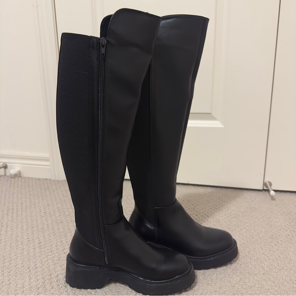 Steve Madden Black Over the Knee Boots
